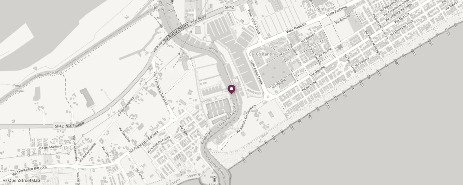 Mappa: Via Altinate, 53, 30016 Jesolo